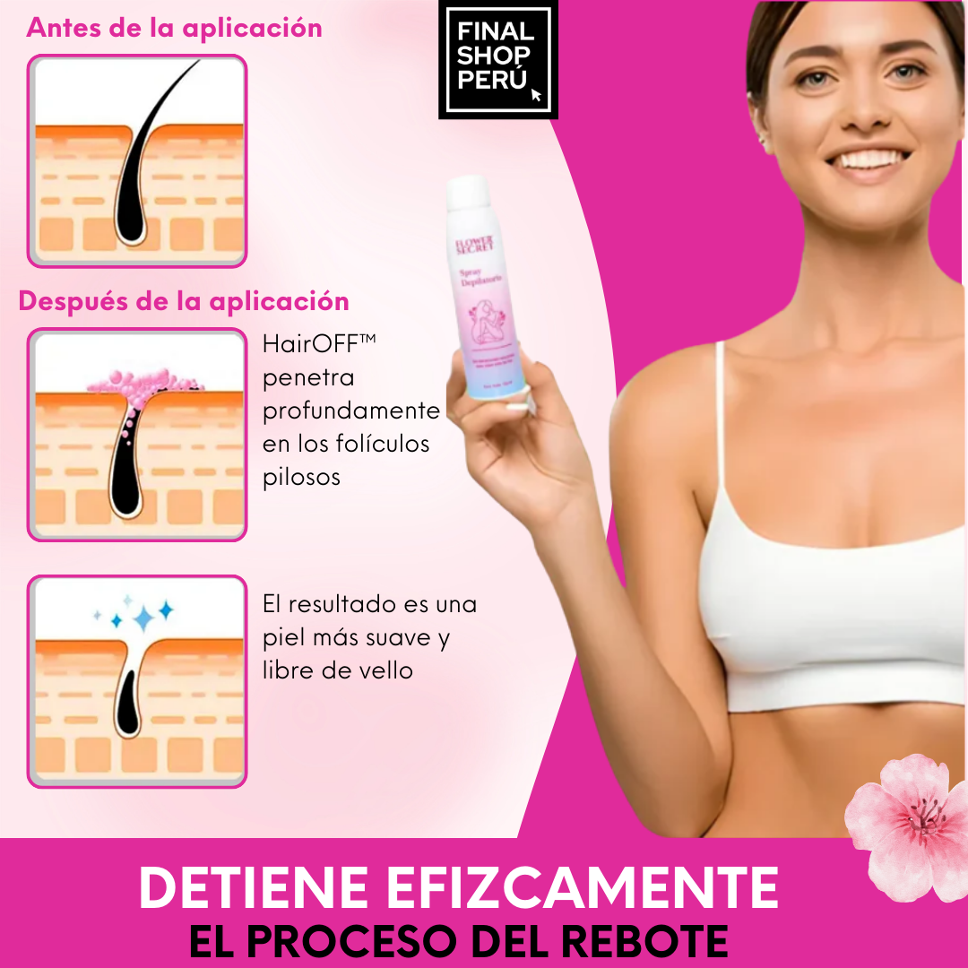 Hairoff® - Spray Depilatorio Permanente Natural