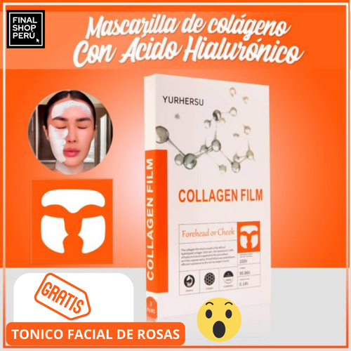 Mascarilla de colágeno con acido hialurónico™️ 🎁 GRATIS 👉TÓNICO FACIAL