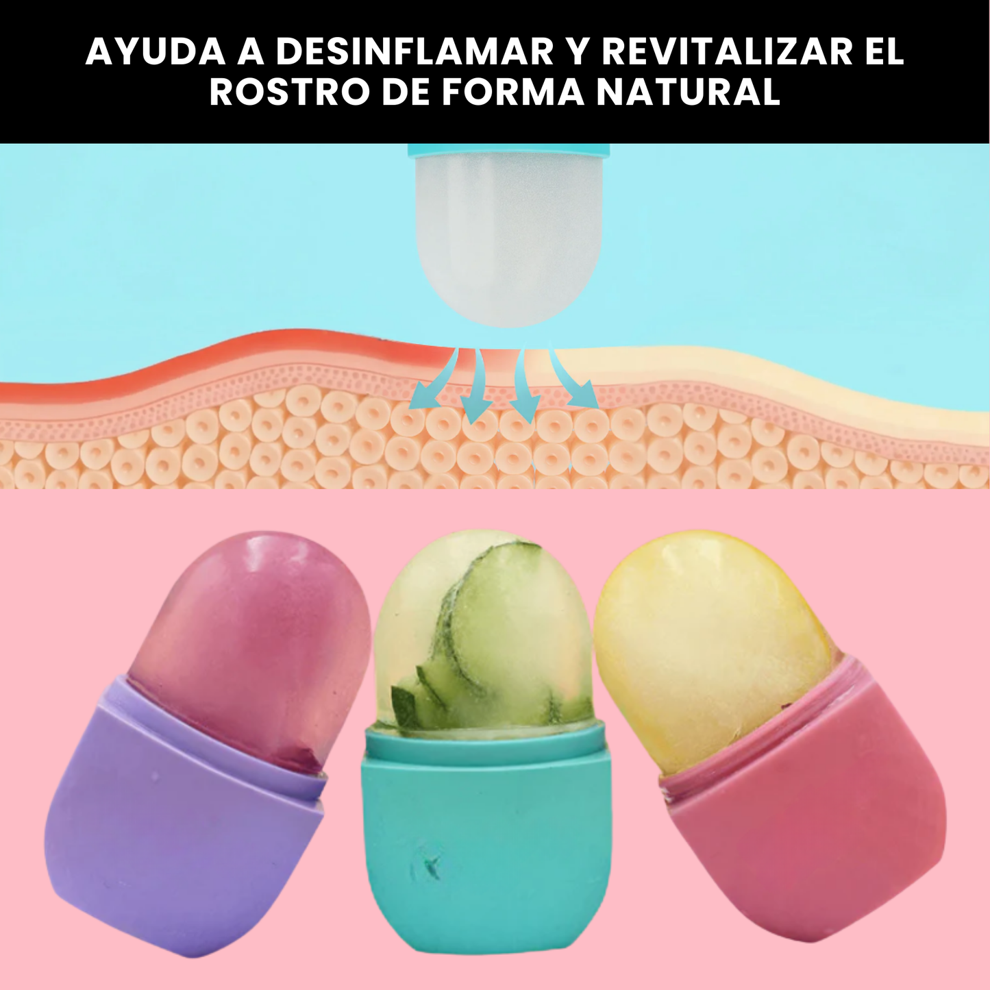 Beauty Ice Roller: Molde para masajeador de hielo para rostro y cuello ®