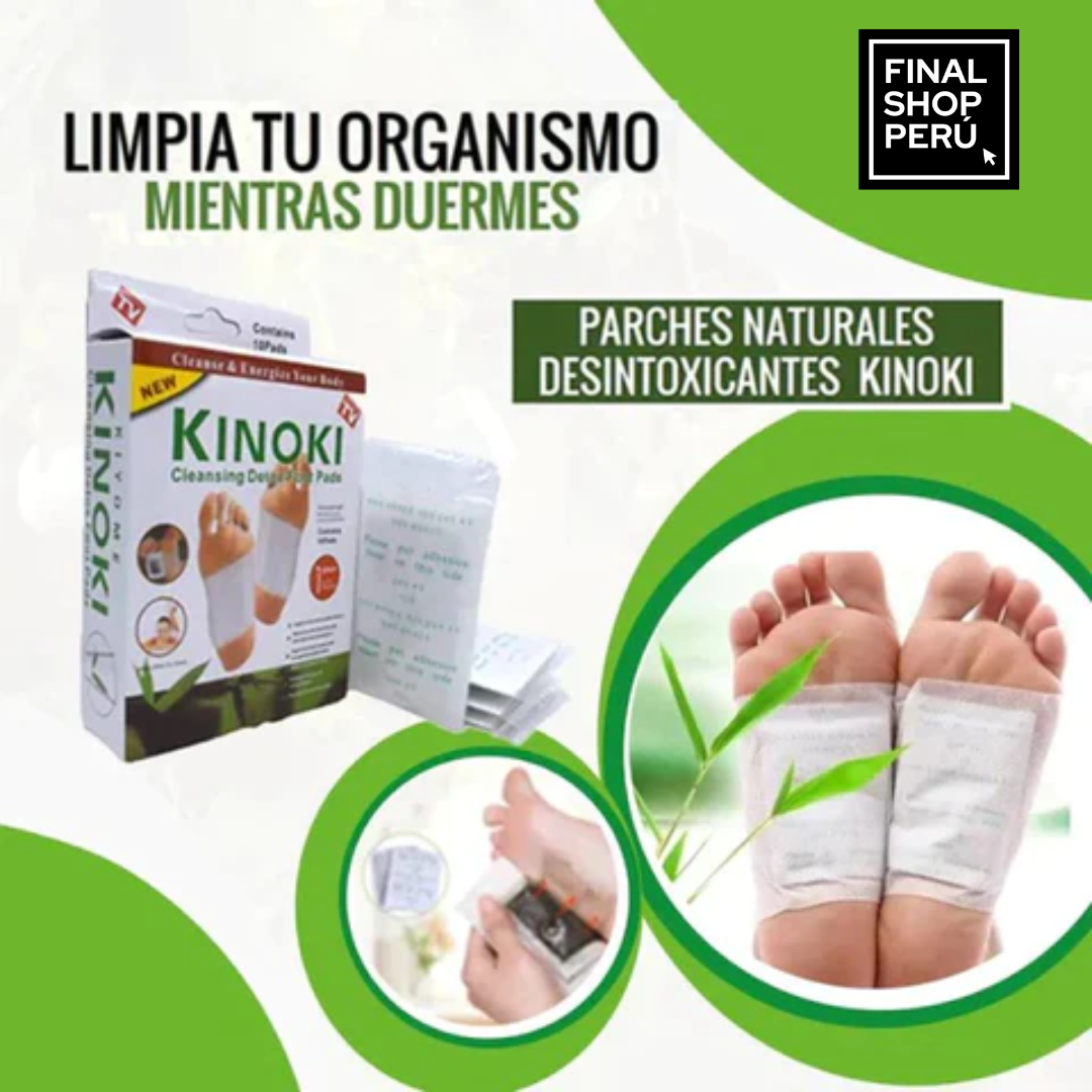 Parche Kinoki Detox Premium™ Desintoxica tu cuerpo de forma natural - 10 parches por caja