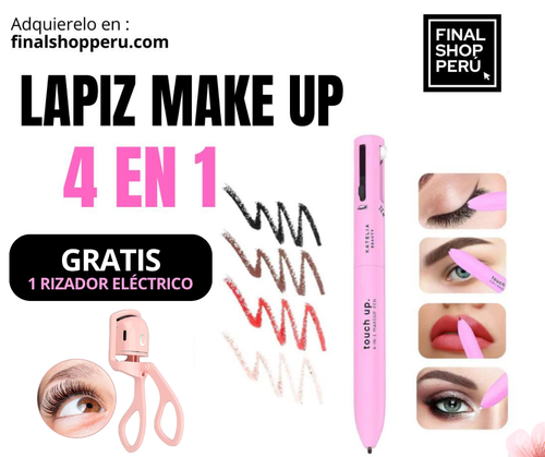 1 Lápiz mágico 4 en 1 MAKE UP + 1 Rizador Eléctrico